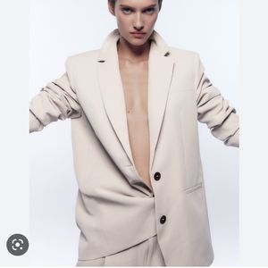 Zara Long Oversized Blazer with Slit XXL